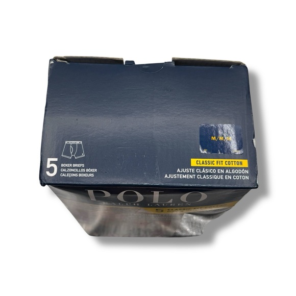 Polo Ralph Lauren Men's Classic Fit Cotton Boxer Briefs 5 Pack Sz M NEW - Picture 7 of 7